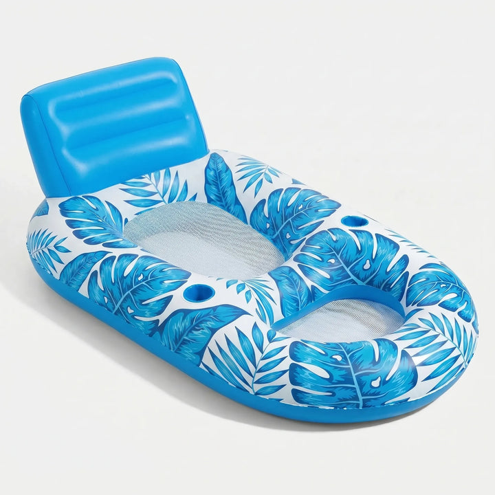Essential pool accessory: a comfortable swim chair and water lounge with cup holders for ultimate summer fun.