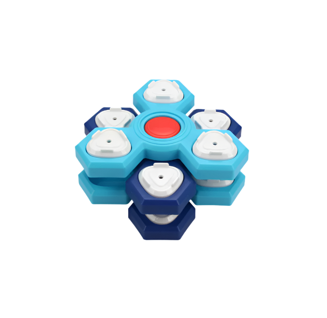 Blue slow feeder dog bowl, a pet supplies item for improved digestion and engagement.