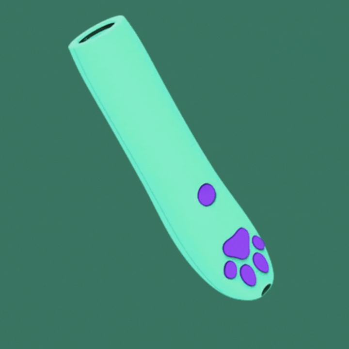 Set of blue, green, pink, purple interactive dog whistle chew toys for dental health