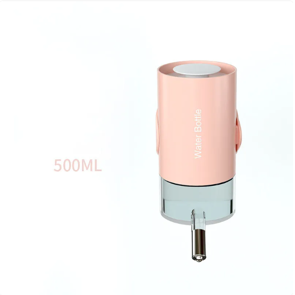 Pet travel water bottle with leak-proof design, automatic dispenser, blue color option.