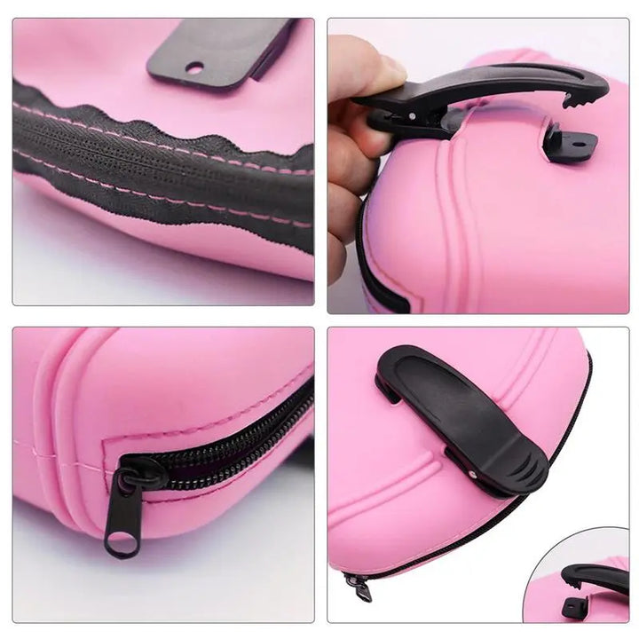 Rosa Pop-It keychain with zipper, a unisex accessory and fidget toy for stress relief