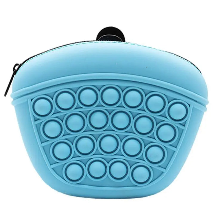 Compact Pop-It keychain with zipper, a practical storage solution and sensory fidget toy