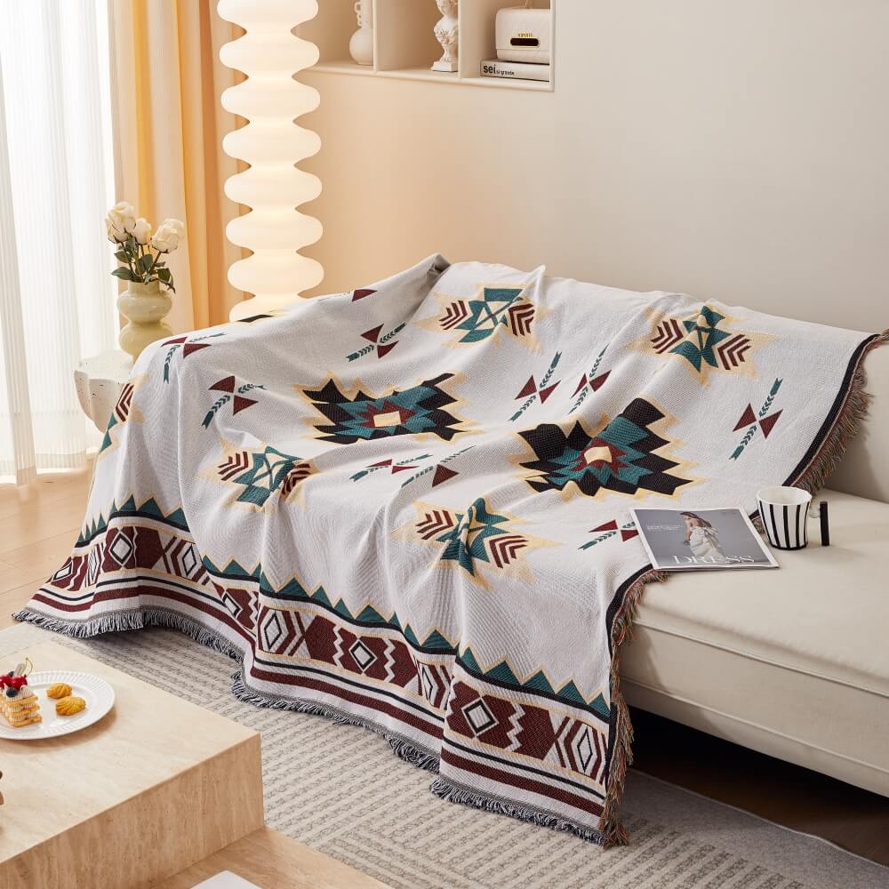 Bohemian pattern couch cover, washable and durable, perfect for home decor