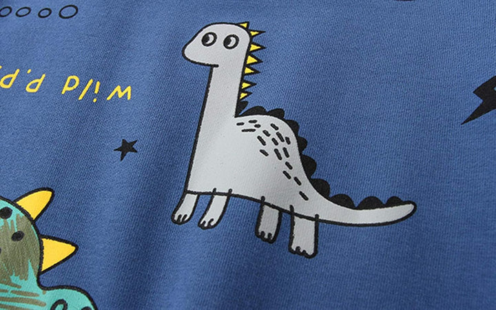 Adorable boys' dinosaur outfit, ideal for everyday wear, adventure play, and a great gift idea.