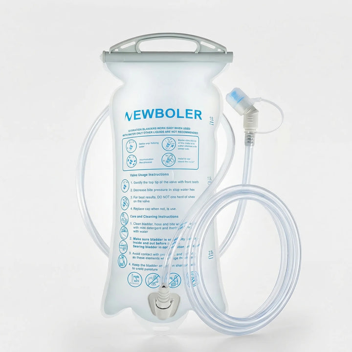 Flexible BPA-free hydration bladder, perfect water reservoir for hiking, cycling, and running vests.