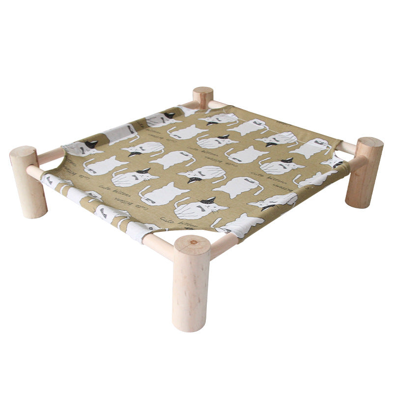 Cat sleeping soundly in a breathable cat hammock, showcasing cooling pet comfort