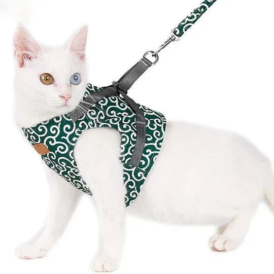 Easy-to-use cat harness and leash for small cats, promoting safe outdoor exploration and preventing escapes.