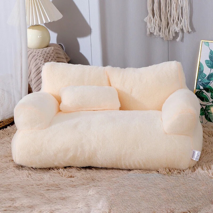 Stylish brown cat lounge sofa bed, designed as pet furniture for a cat's ultimate comfort spot.