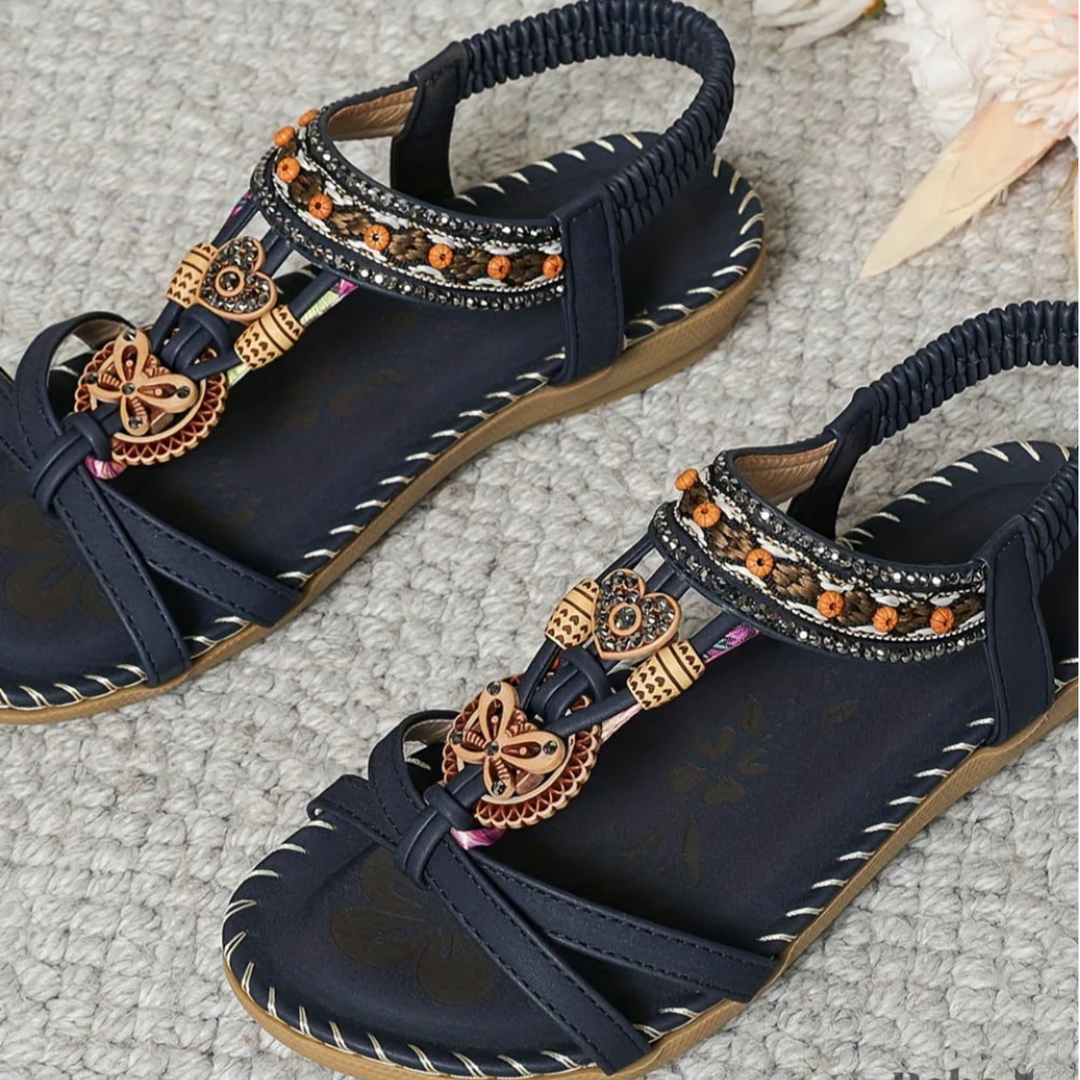 Women's Solara vacation sandals in brown. Comfortable & stylish slip-on beach shoes for summer.