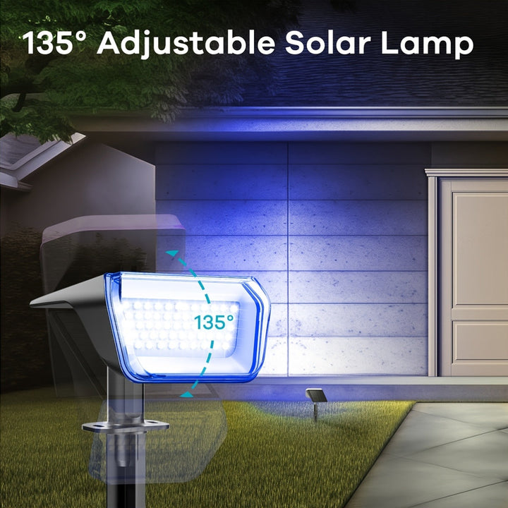 Waterproof Tavvitaimp18 solar garden light glistening with water droplets, durable outdoor decor.