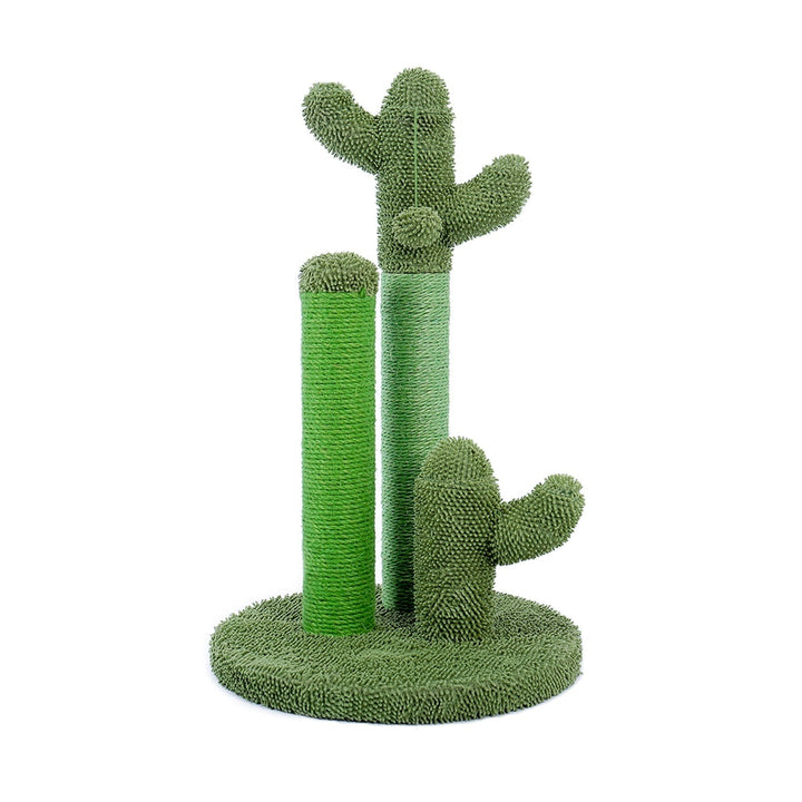 Cactus Cat Scratching Post – Durable Wood & Sisal Scratcher