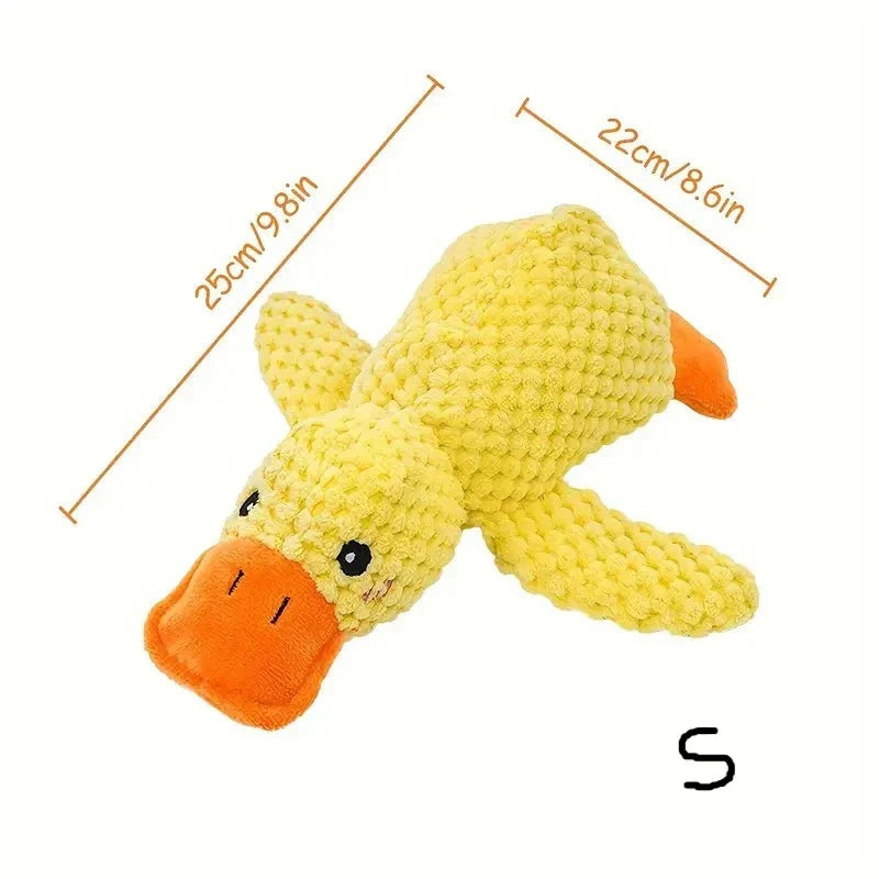 Interactive calming duck dog toy, deep quack, soft plush pet supplies for engaging play and comfort