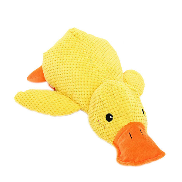 Interactive duck dog toy, plush chew toy with deep quack sound, durable pet supplies for enrichment