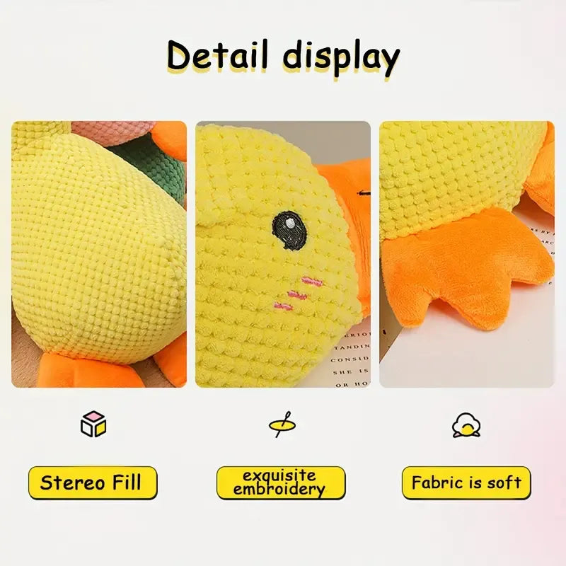 Pet supplies: Calming duck plush dog toy, deep quack, soft & durable for chewing & interactive play
