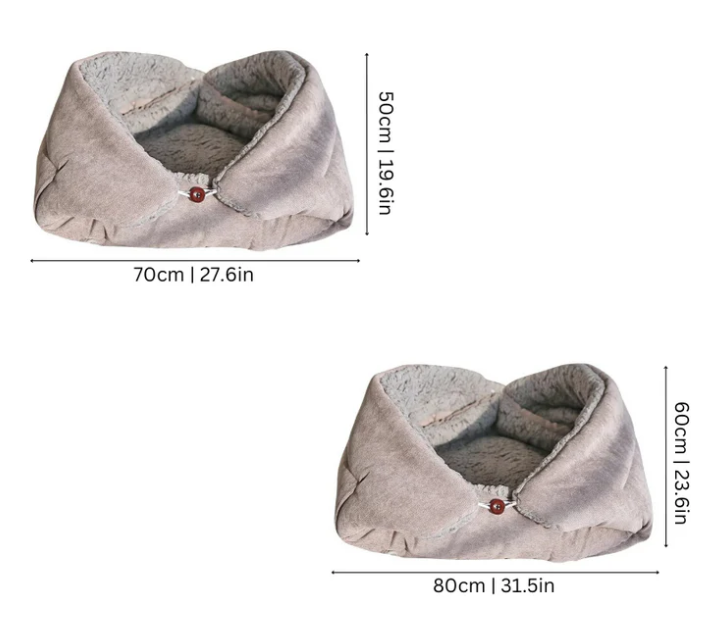 Versatile cat bed and pet blanket providing warmth and a peaceful retreat for any small cat.