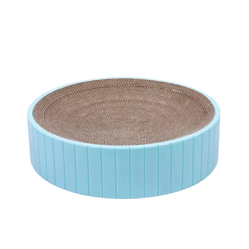 Cat bowl scratch mat made from eco-friendly corrugated cardboard, durable pet accessory