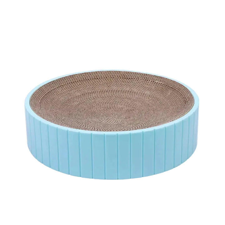 Cat bowl scratch mat made from eco-friendly corrugated cardboard, durable pet accessory
