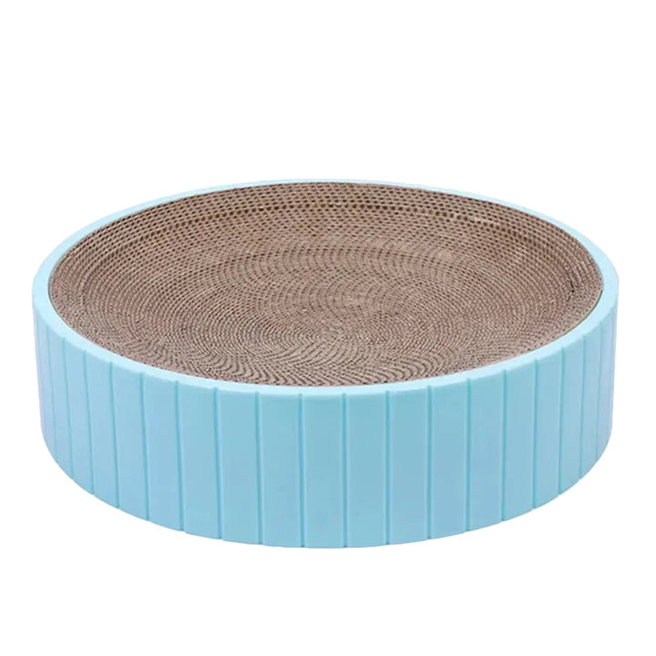 Cat bowl scratch mat, an engaging cat scratcher made from natural corrugated cardboard
