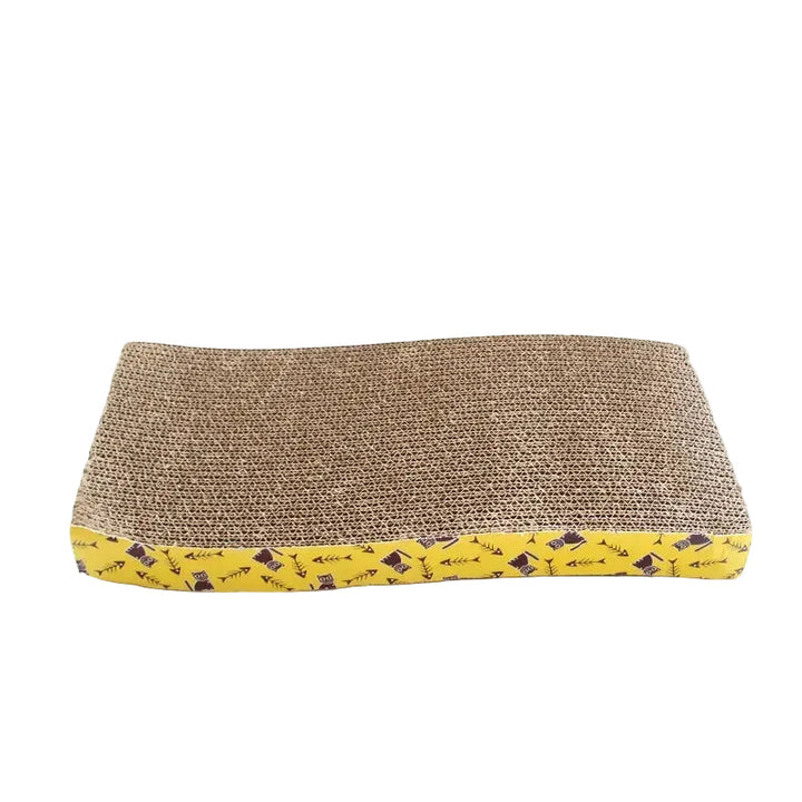 Cat furniture: Corrugated cardboard cat bowl scratch mat, promoting feline well-being