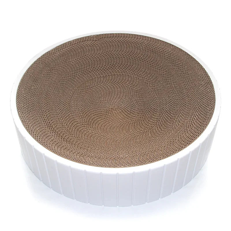 Pet supplies: Cat Bowl Scratch Mat, an essential corrugated cardboard scratching post