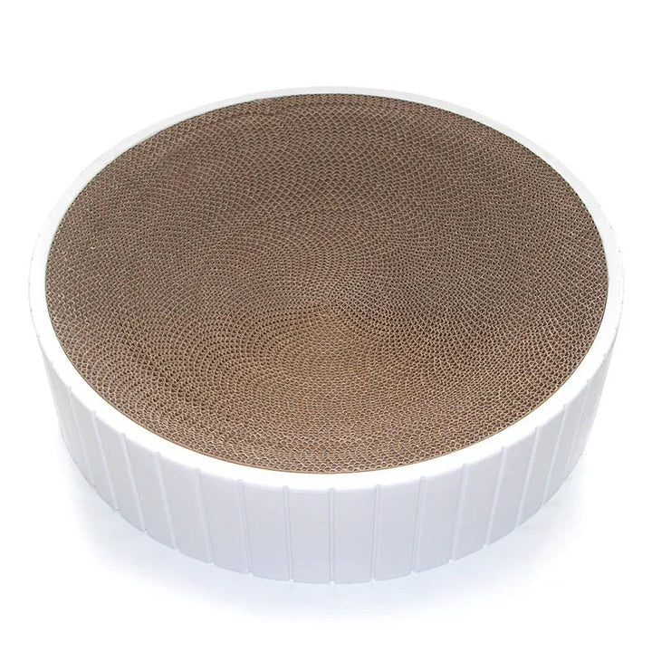 Pet supplies: Cat Bowl Scratch Mat, an essential corrugated cardboard scratching post