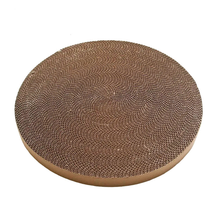 Multi-functional cat bowl scratch mat, sturdy corrugated cardboard pet scratcher