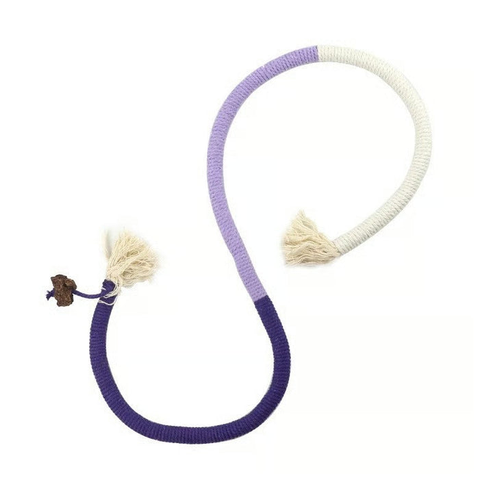 Interactive gallfruit rope chew toy, perfect for a cat's daily dental routine