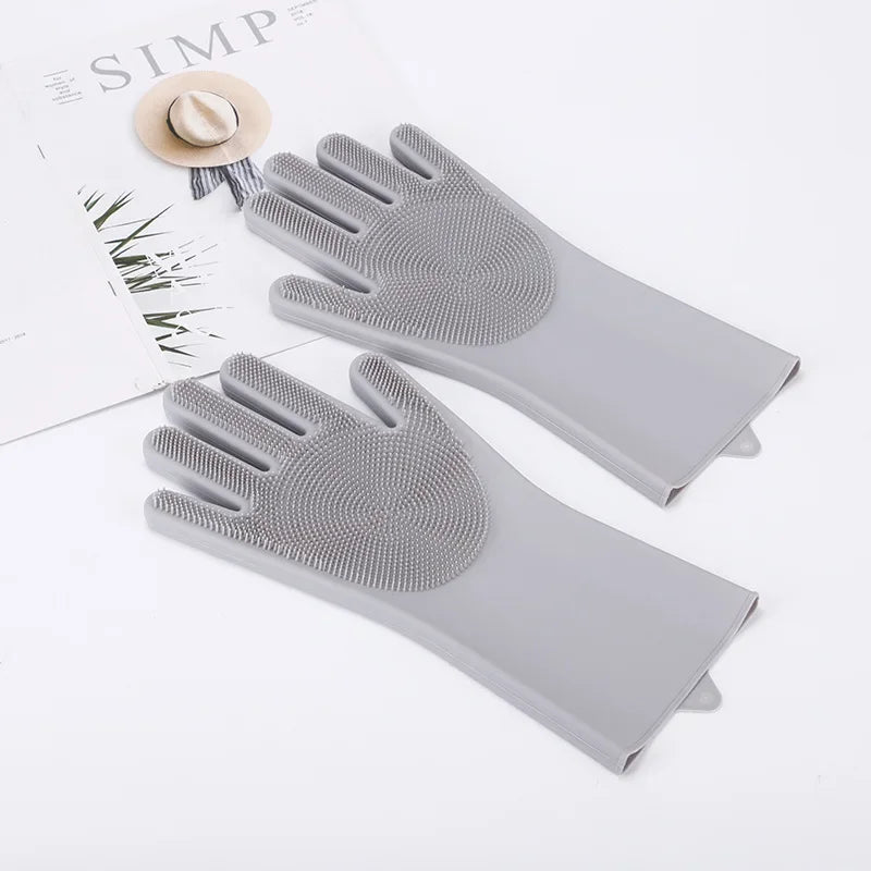 Cat Grooming Silicone Bath Gloves, pet mitts for bathing & deshedding