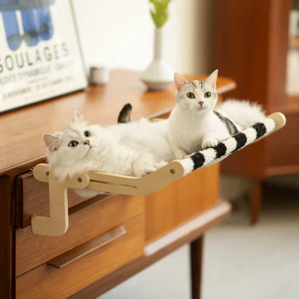 Cat hammock hanging bed, cozy pet furniture for napping cats