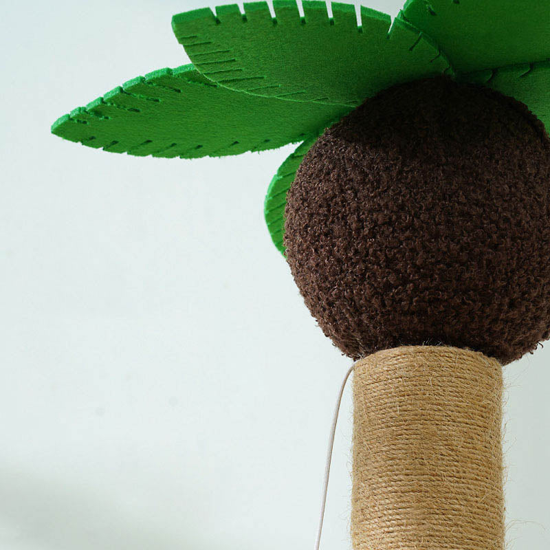 Cat lounger with palm tree design, a fun cat scratching post and play area