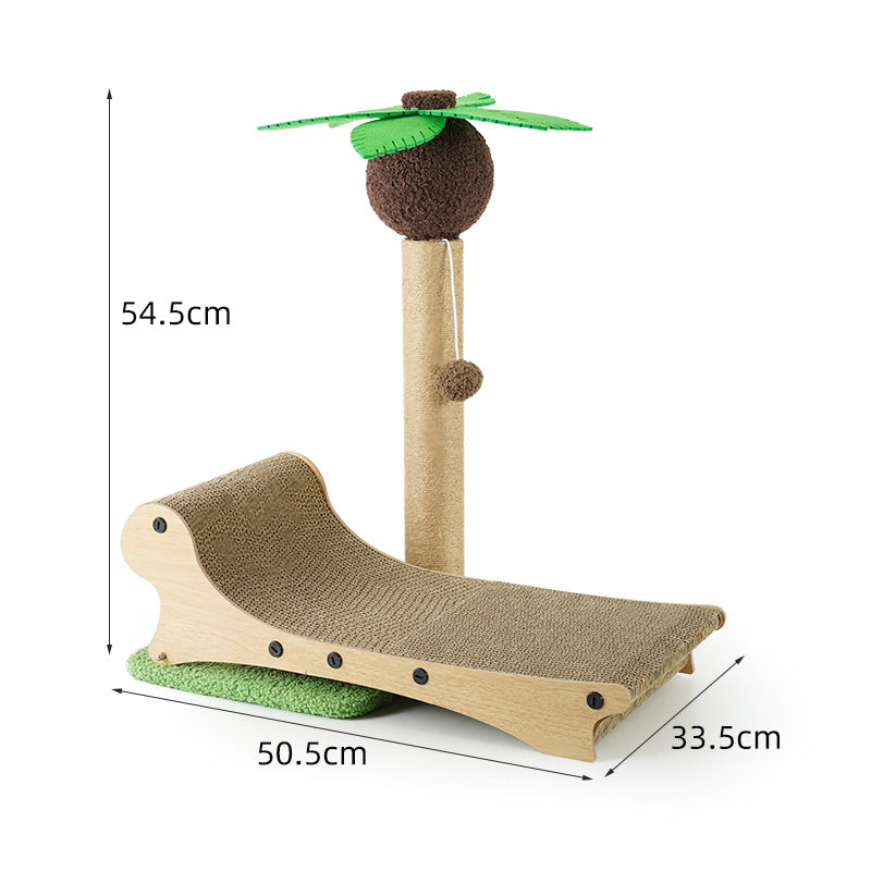 Modern Cat Palm Tree Scratcher and sun lounger, ideal tropical cat decor