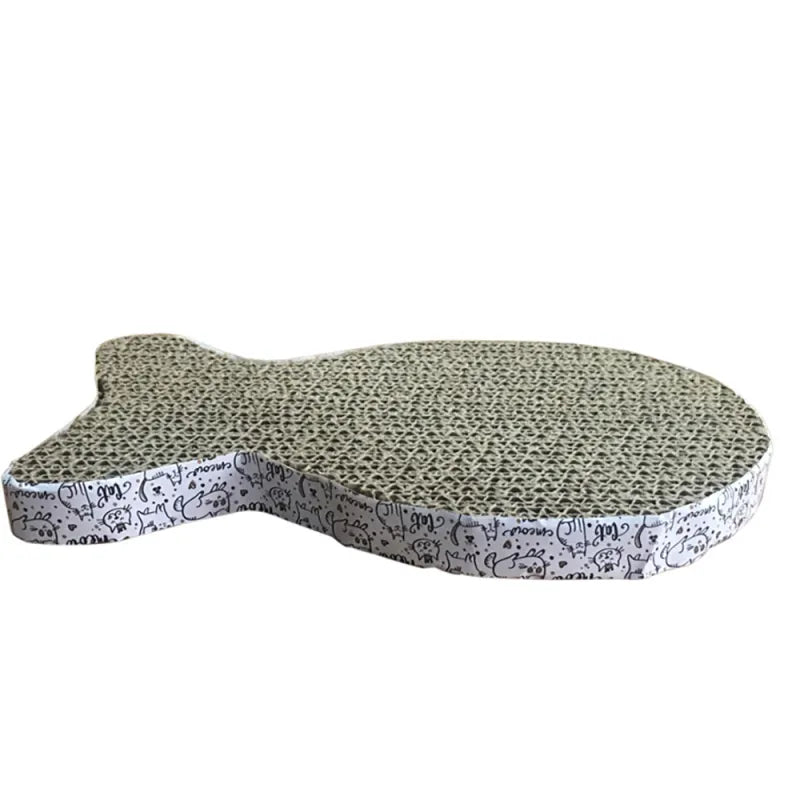 Corrugated cardboard cat scratcher mat, eco-friendly pet toy for feline claw health