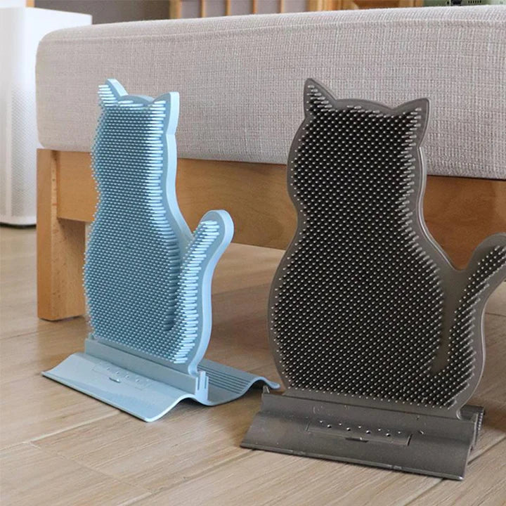 Self-grooming arch scratch board designed for cats to gently rub and scratch, perfect for cat wellness