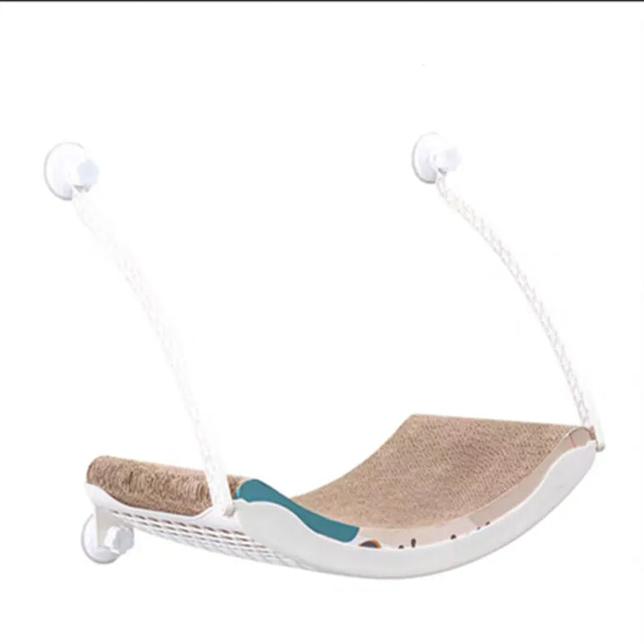 Durable Cat Hammock for windows, featuring secure suction cups for a happy cat