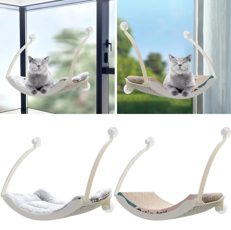 Pet furniture: Cat Window Bed, perfect for sunbathing and observing the outdoors, easy to set up