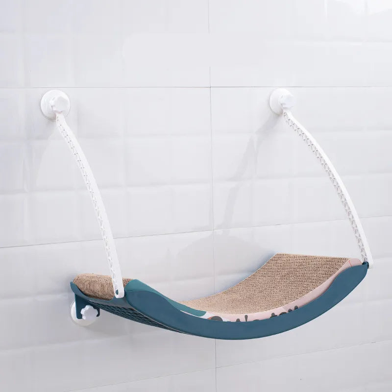 Close-up of the robust suction cups on a Cat Window Hammock, ensuring maximum stability