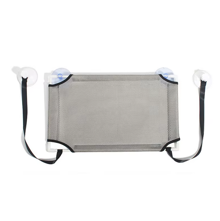 Lightweight cat window bed, easily installed with powerful suction cups, offering a perfect lookout point for cats.