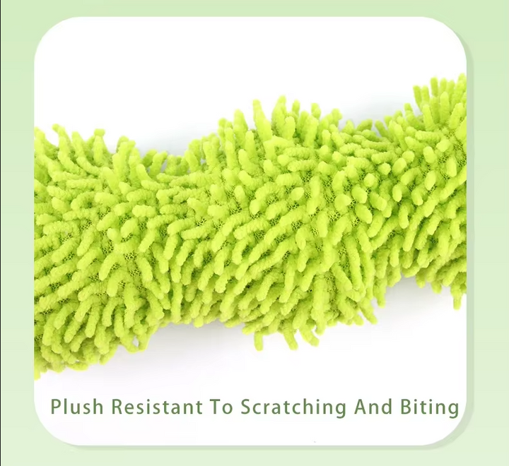 Plush caterpillar cat toy, infused with catnip, in a playful pose, perfect for cats to bat and chase