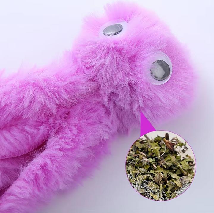 Interactive catnip octopus plush pet toy, a soft toy designed for feline playtime.