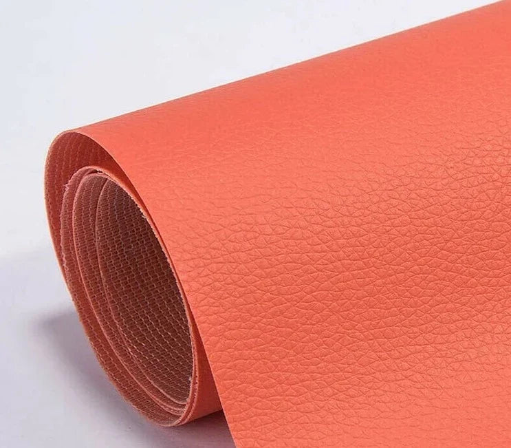 Waterproof self-adhesive patch tape for repairing tears in leather furniture.