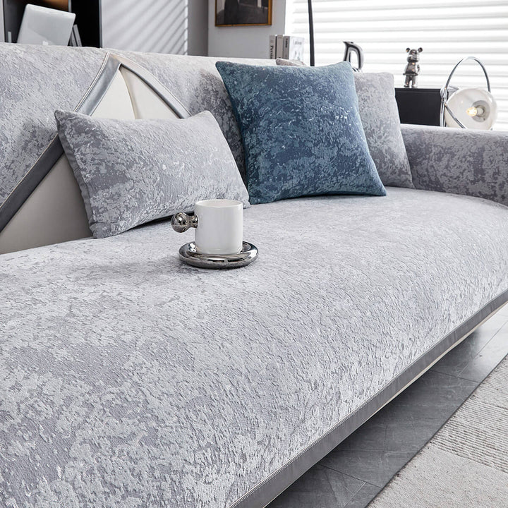 Chenille anti-scratch sofa protector cover, pet friendly, non-slip, for furniture protection