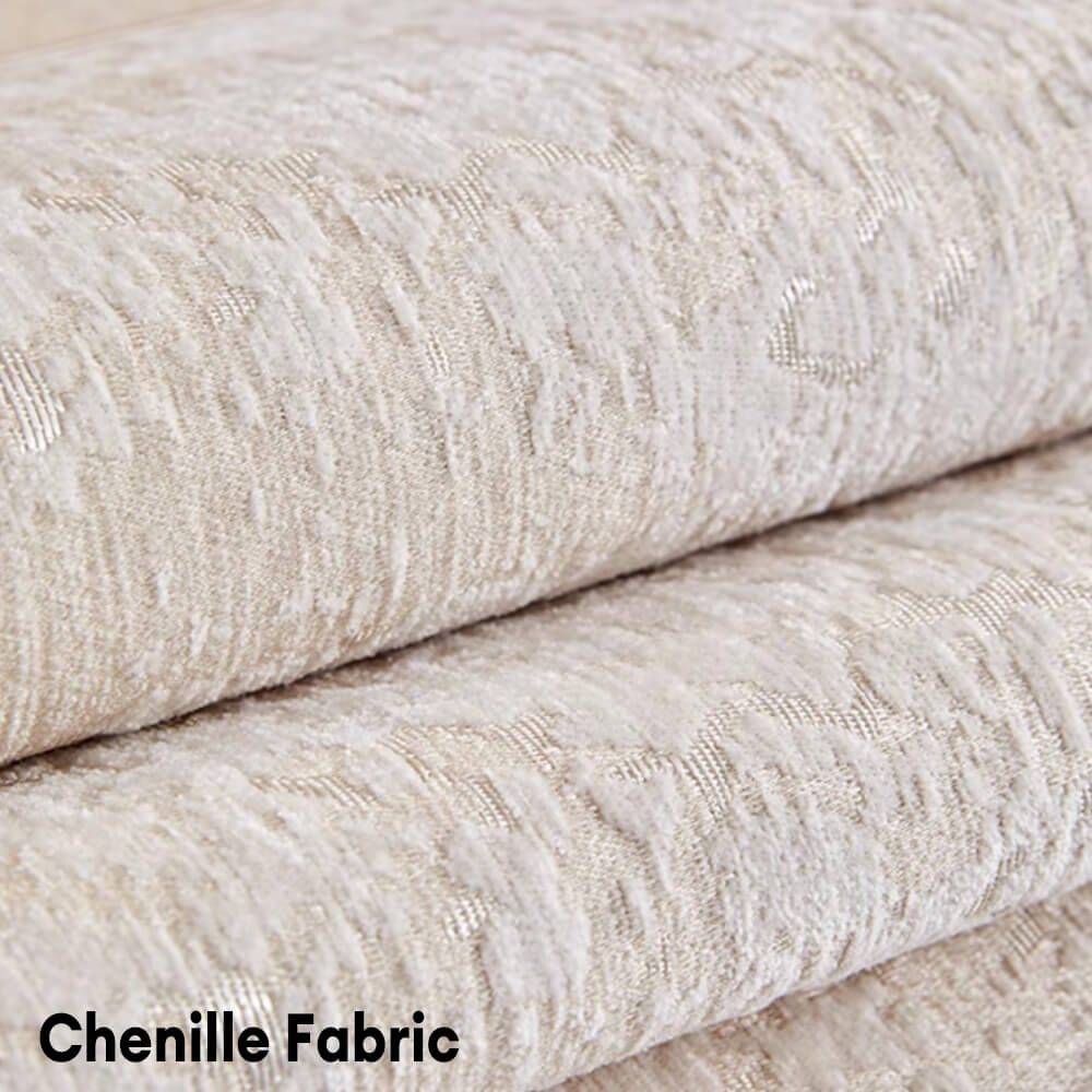 Chenille sofa protector draped over a couch, highlighting its anti-scratch and pet friendly features
