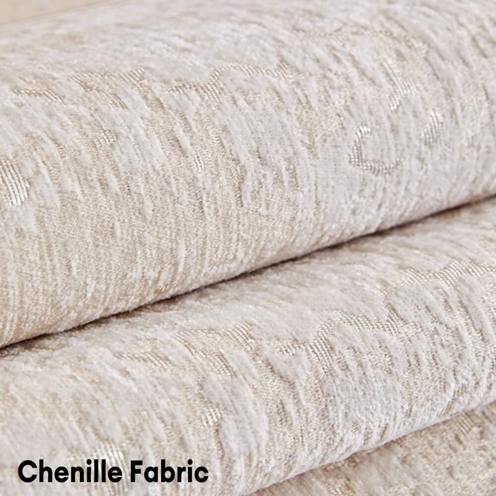 Chenille sofa protector draped over a couch, highlighting its anti-scratch and pet friendly features