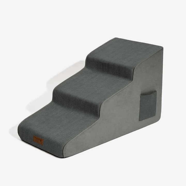 Set of small dog stairs, extra wide chenille with non-slip base, enhancing pet mobility