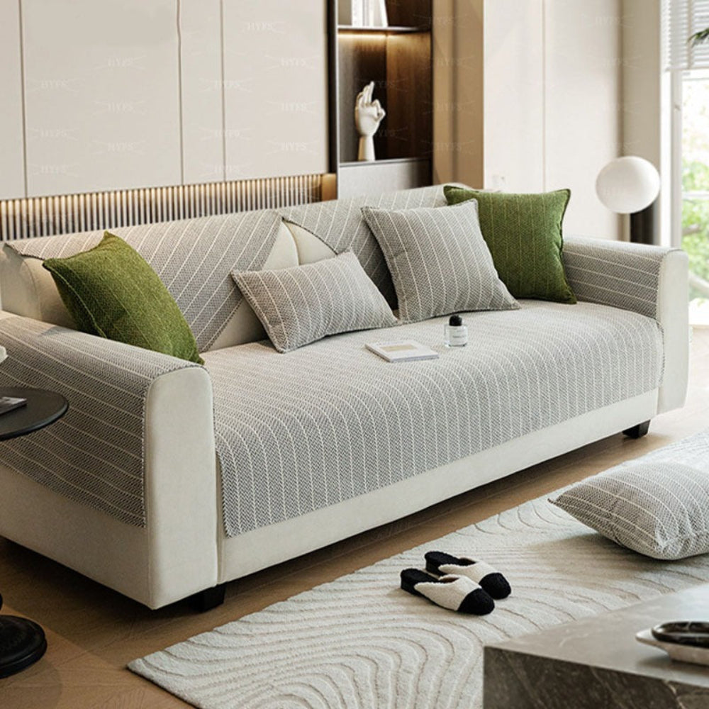 Machine washable chenille sofa cover, easy to maintain and perfect for pet owners, home decor accent