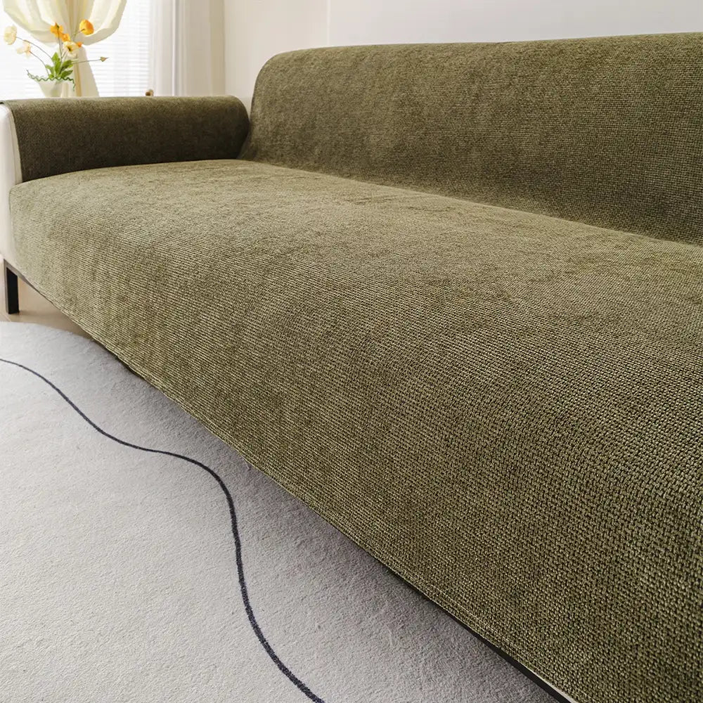 Practical home decor: chenille sofa cover, scratch-resistant, non-slip, and pet-friendly for everyday use.