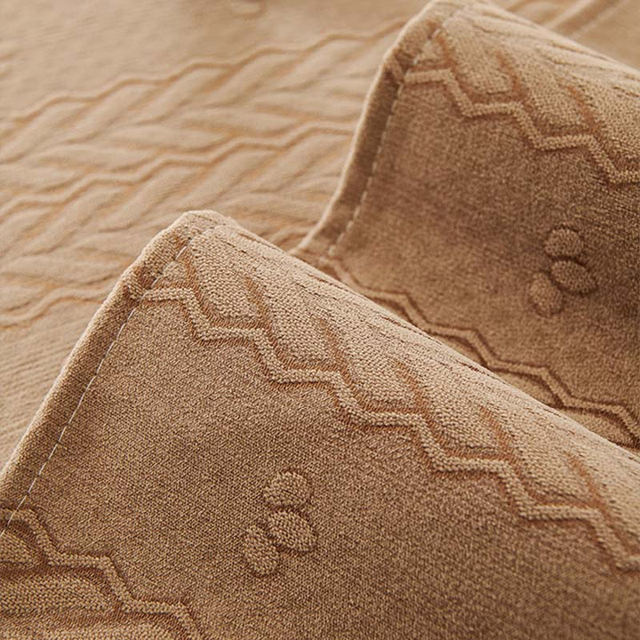 High-quality chenille couch cover, pet friendly and anti-slip with wheat ear print