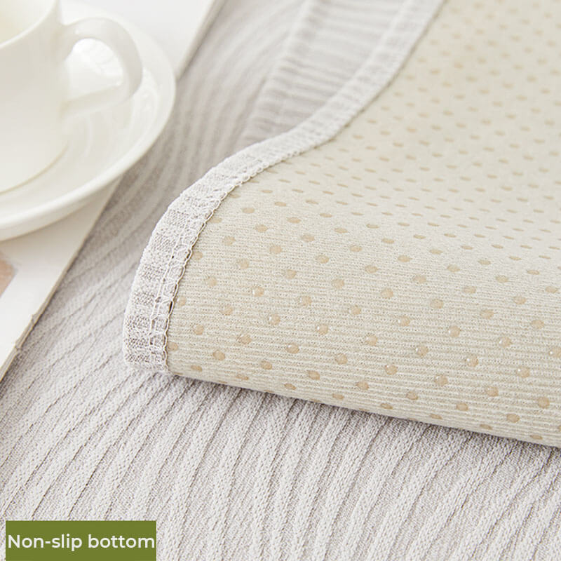 Machine washable chenille couch cover featuring an elegant wood grain design, non-slip