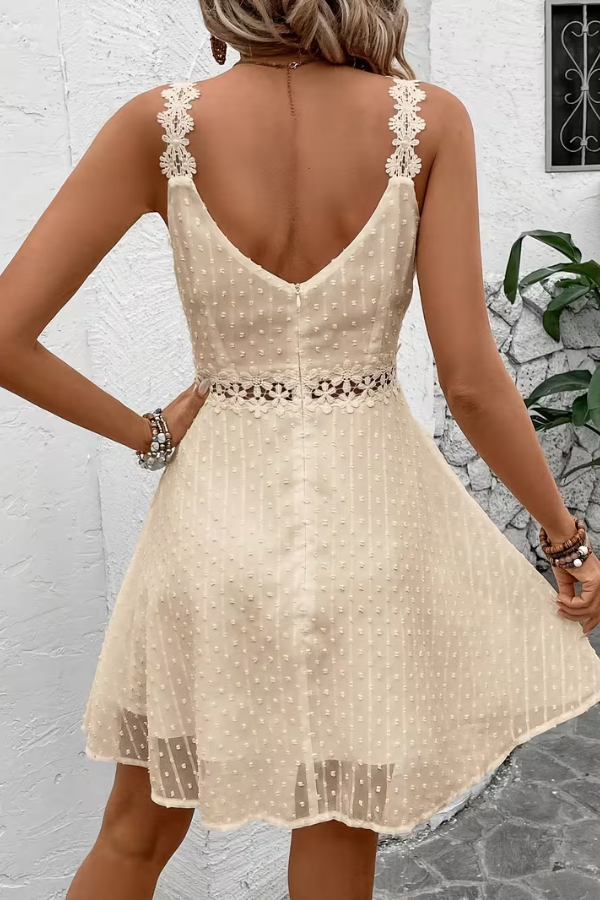 White chic jacquard strapless midi dress. Stylish women's party or formal wear, elegant design.