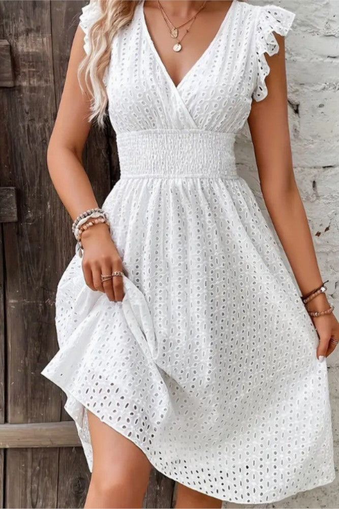 Chic apricot strapless midi dress for women, featuring intricate jacquard fabric. Perfect for parties & formal events.